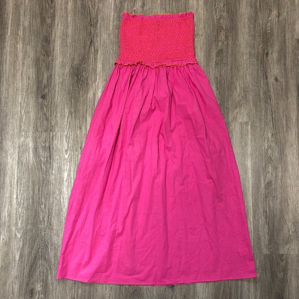 Pomander Place Tuckernuck Jessie Midi Dress Pink Orange Women's Size Small